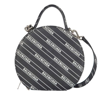 Logo Print Round Vanity Bag, front view